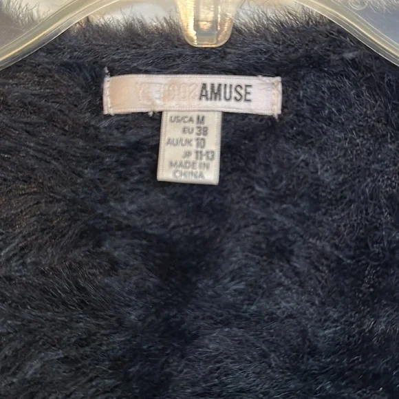 Amuse Society Faux Fur Cardigan Size M - Picture 2 of 4